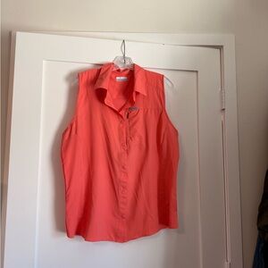 Columbia Coral Sleeveless Button-Up Top size XL
